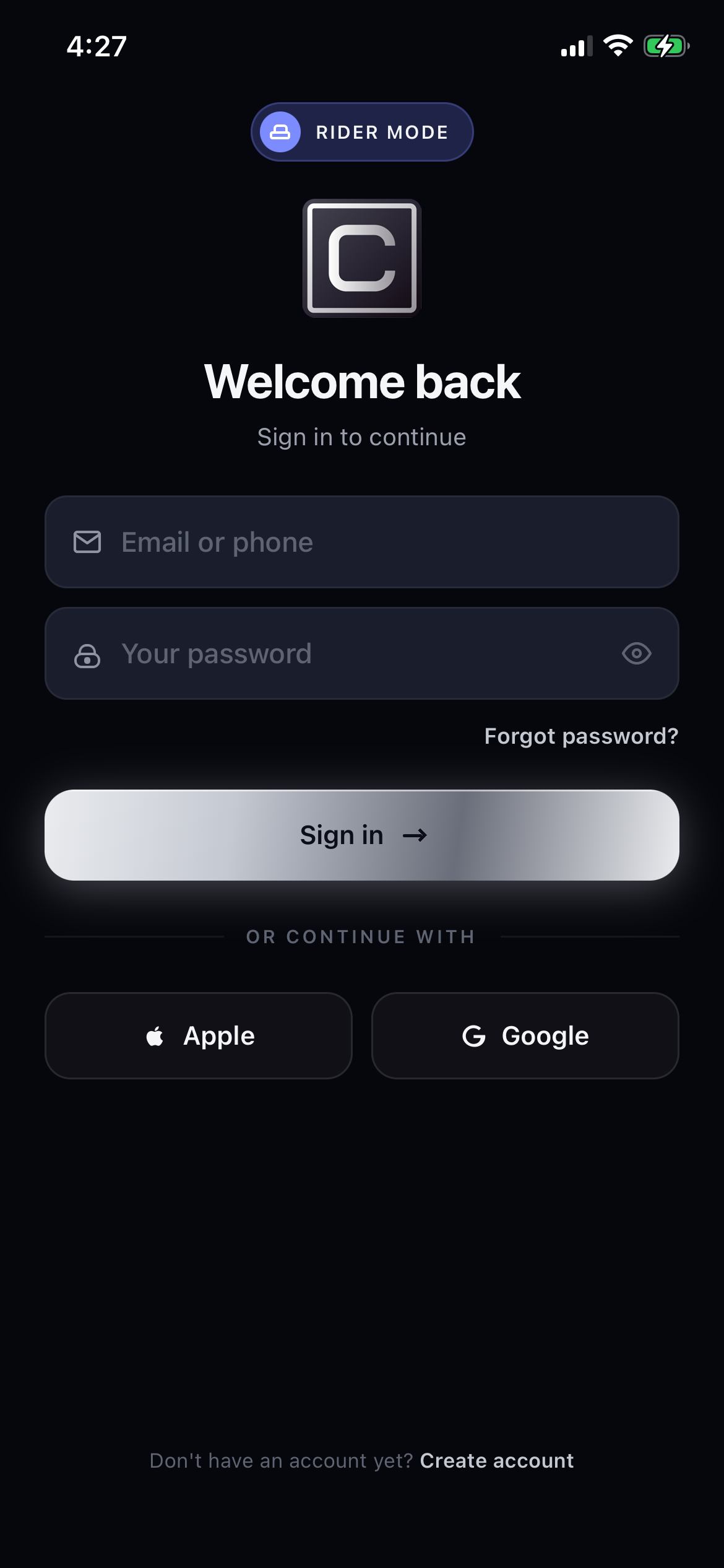Chute app screenshot 1